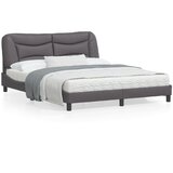 vidaXL Okvir za krevet s uzglavljem sivi 160x200 cm od umjetne kože Cijene