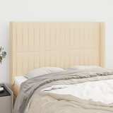 The Living Store Vzglavje z ušesi krem 147x16x118/128 cm blago - Vzglavje, (21659513) | Shoptok.si