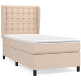 vidaXL Krevet s oprugama i madrac cappuccino 90x190 cm od umjetne kože Cijene