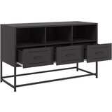 vidaXL TV omarica črna 100,5x39x60,5 cm jeklo | Shoptok.si