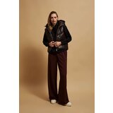 Marisse Brown Quilted Hooded Vest | ePonuda.com
