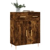 vidaXL Komoda dimljeni hrast 69,5x34x90 cm inženirski les | Shoptok.si