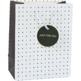 GIFT Bag With Dots Inscription Just For You 23 x 18 x 10.5 cm | shoptok.hr