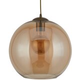 Searchlight Balls 1 viseča svetilka s svetlobno kupolo, starinska medenina, jantarna, steklo, E27, (22101054) | Shoptok.si