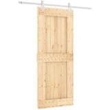  Klizna vrata 85 x 210 cm Čvrsta borovina (neobrađena) | shoptok.hr