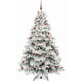 vidaXL Umestno božično drevo med 300 LED Zelena 210 cm PE in PVC | Shoptok.si