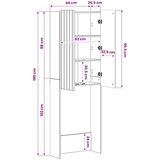  Kabinetska WC ZWOLLE Betonska siva 66 x 25 5 x 190 cm - Betonska siva | shoptok.hr