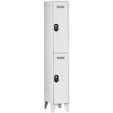 Wolf Garderobna omara, višina predelka 820 mm, VxŠxG 1850 x 300 x 500 mm, širina razdelka 300 mm, barva korpusa / vrat svetlo siva / svetlo siva | Shoptok.si