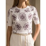Sinsay Pletena bluza s viskozom i cvjetnim motivom | shoptok.hr