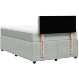 Box spring krevet s madracem svjetlosivi 120x200 cm baršunasti | shoptok.hr