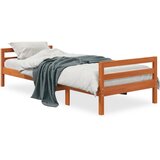 vidaXL Okvir kreveta voštano smeđi 90 x 190 cm od masivne borovine | shoptok.hr