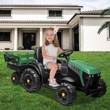 Ramiz Otroški traktor na baterijo 12V z prikolico zelena | Shoptok.si
