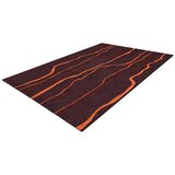 Kayoom RAVNO TKANA PREPROGA 70/140 cm taftano oranžna, rjavosiva | Shoptok.si