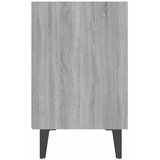  Noćni ormarić s metalnim nogama boja sivog hrasta 40x30x50 cm | Eponuda.ba