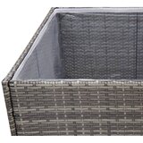  Vrtna sadilica siva 80 x 80 x 80 cm od poliratana | Eponuda.ba