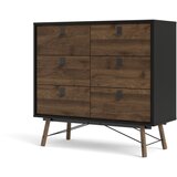 Tvilum Temno rjava komoda Ry, 101,8 x 94,8 cm Cene