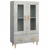 Furnova Visoka omarica betonsko siva 70x31x115 cm konstruiran les, (21949677) | Shoptok.si
