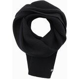 Ombre Men's monochromatic ribbed knit scarf - black | Shoptok.si
