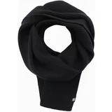 Ombre Men's monochromatic ribbed knit scarf - black