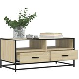  Stolić za kavu boja hrasta 100 x 50 x 45 cm od drva i metala | Eponuda.com