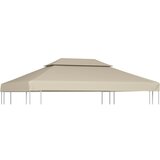 vidaXL Nadomestna streha za paviljon 310 g/m² bež 3x4 m Cene