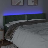 LED posteljno vzglavje temno zeleno 183x16x78/88 cm žamet, (20936176) | Shoptok.si