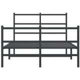  Metalni okvir kreveta s uzglavljem i podnožjem crni 120x190 cm | Eponuda.ba