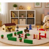  Set Farm Horse Stud Obstacle Course Stable Horses Figures 26 pcs. | Shoptok.si