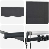 Skrovita tenda Antracit 300 x 200 cm tkanina - Antracit (antracitni okvir) 3 x 2 m Električna | shoptok.hr