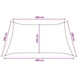  Jedrilica za sunčevu sjenu Svijetlo siva i bijela. 3 / 4 x 2 m | Shoptok.si
