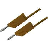 4mm PVC-test lead\, on both sides stackable plugs\, 2\,5mm²\, 100 cm Merilni kabel 1m rjava\, MLN 100/2\,5 934063105, (20423241)