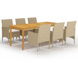  7-dijelni vrtni blagovaonski set bež | shoptok.hr