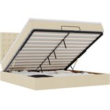  Otomanski krevet s madracem krem 160x200 cm od tkanine | Eponuda.com