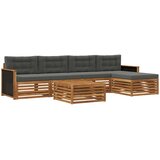  Set vanjskih sofa 6 pcs Prirodna i antracit 79 x 79 x 37 cm | shoptok.hr
