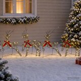  Božićni irvas 4 kom. 80 LED lampica Topla bijela | shoptok.hr