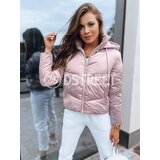 DStreet Krótka zimowa kurtka damska LOLAROSE różowa | Shoptok.si