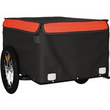  Prikolica za bicikl crno-narančasta 45 kg željezna Crna 124 x 62.5 x 52 cm | shoptok.hr