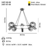Opviq Luster Zerde-80-08, O14, 12cm, IP20 Zlatne boje | Eponuda.ba