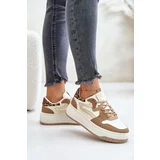 FB3 Women Sneakers Made Of Eco Leather On Platform Leopard Beige Henizore