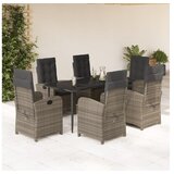 vidaXL 7-dijelni vrtni blagovaonski set sivi od poliratana | shoptok.hr