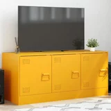 vidaXL TV omarica gorčično rumena 99x39x44 cm jeklo