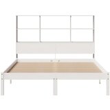  Krevet s regalom z knjige bez madraca bijeli 120x190cm borovina | shoptok.hr