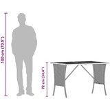  Vrtni stol s pločom od akacijevog drva sivi 105x75x72 cm poliratan - Siva 1 | shoptok.hr