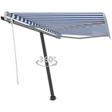 vidaXL Prostostoječa ročna zložljiva tenda 350x250 cm modra/bela Cene