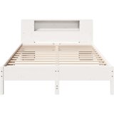 vidaXL Krevet s regalom z knjige bez madraca bijeli 120x200cm borovina | shoptok.hr