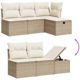  5-dijelni vrtni set sofa s jastucima bež od poliratana | shoptok.hr