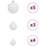 vidaXL Umetno Zložljivo Božično Drevo z stojalom Bela 150 cm PVC | Shoptok.si