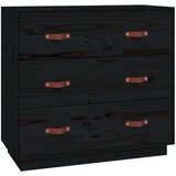  Komoda crna 80 x 40 x 75 cm od masivne borovine | Eponuda.com