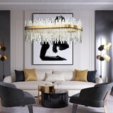 Toolight Kristalna stropna svjetiljka zlatna APP1513-CP80 | shoptok.hr