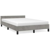 Maison Chic Posteljni okvir - Dvoposteljna postelja - Zakonska postelja brez vzmetnice svetlo siv 120x200 cm žamet-J12462, (21774223) | Shoptok.si
